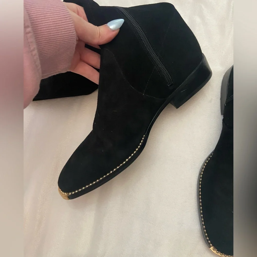 Coach Natalia Black Over the Knee Suede Boots